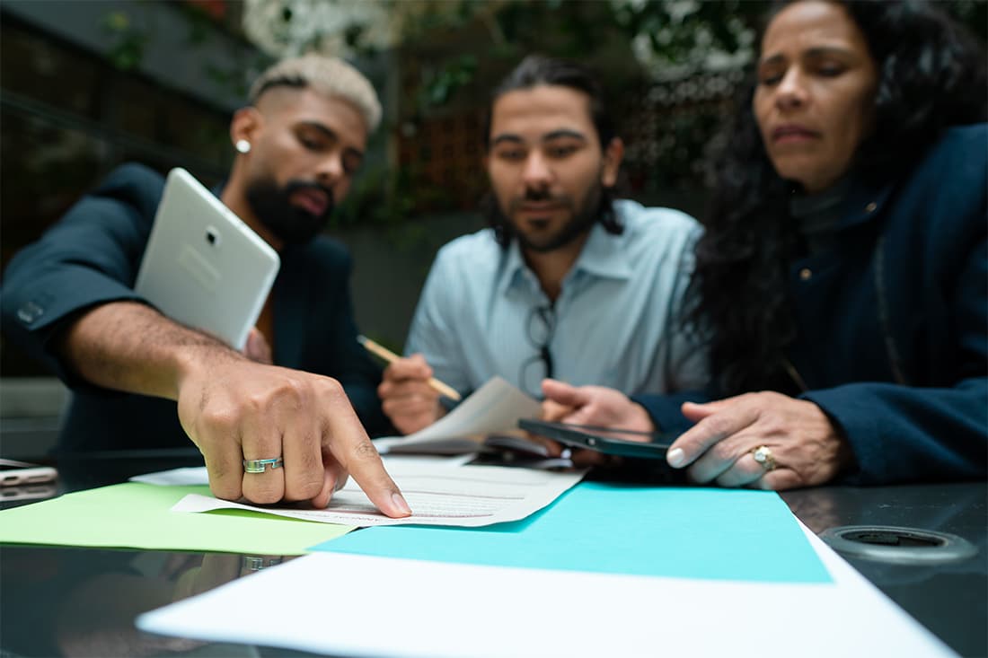 Leaders designing solutions together